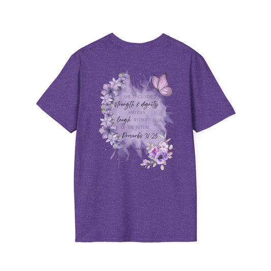 "Clothed in Strength and Dignity" Proverbs 31:25 Unisex Tee