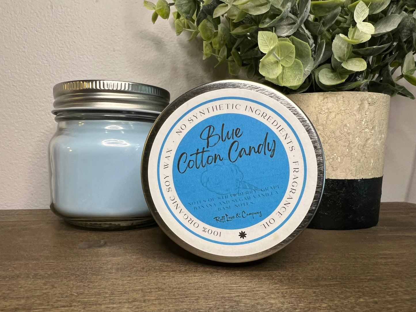 Blue Cotton Candy Candle