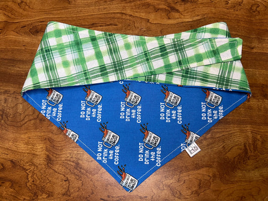 The Office & Green Watercolor Plaid Reversible Tie Bandana